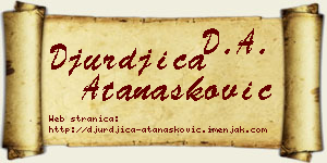 Đurđica Atanasković vizit kartica